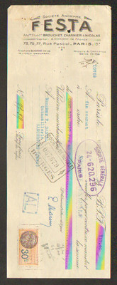 PARIS (XIII°) DEKOARTIKEL ''FESTA / BROUCHOT, CHARNIER & NICOLAS'' 1932