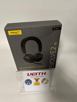   Jabra Evolve2 75 Wireless PC Headset mit 8-Mikrofon-Technologie NEU&OVP / Dif