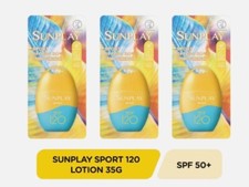 3 X SUNPLAY Sport Sunscreen Lotion SPF 120 PA   35g Water/Sweat Resistant