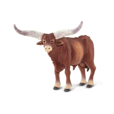 Watusi Bull Figurine - Hard Plastic - 5.75 x 3.25 x 3.75in. - 1 Pc (sl100202)