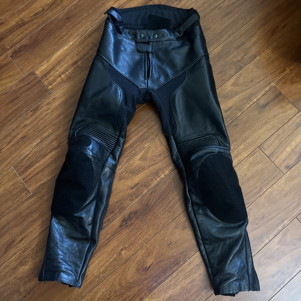 Vanson Thick Leather Motorcycle Riding Protective Armor Pants