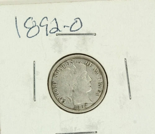 1892-O Barber Dime : Very Fine
