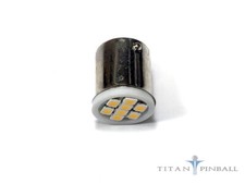 Super Bright Pinball Flasher. #89 Bayonet Low Profile 8 SMD LEDs - WARM WHITE