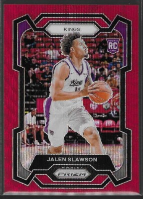 2023-24 Panini Prizm Ruby Wave Prizm Jalen Slawson #149 Rookie RC