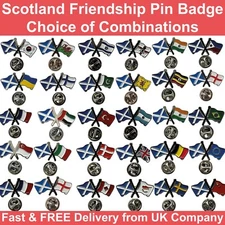 Scotland Friendship Metal Lapel Pin Badge Choice of Designs FREE UK Delivery!