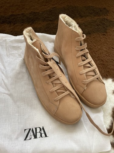 zara fur sneakers