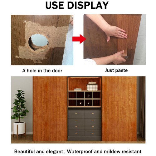 Realistic Woodgrain Repair Adhensive Duct Tape For Home Furniture Decora - Picture 10 of 18