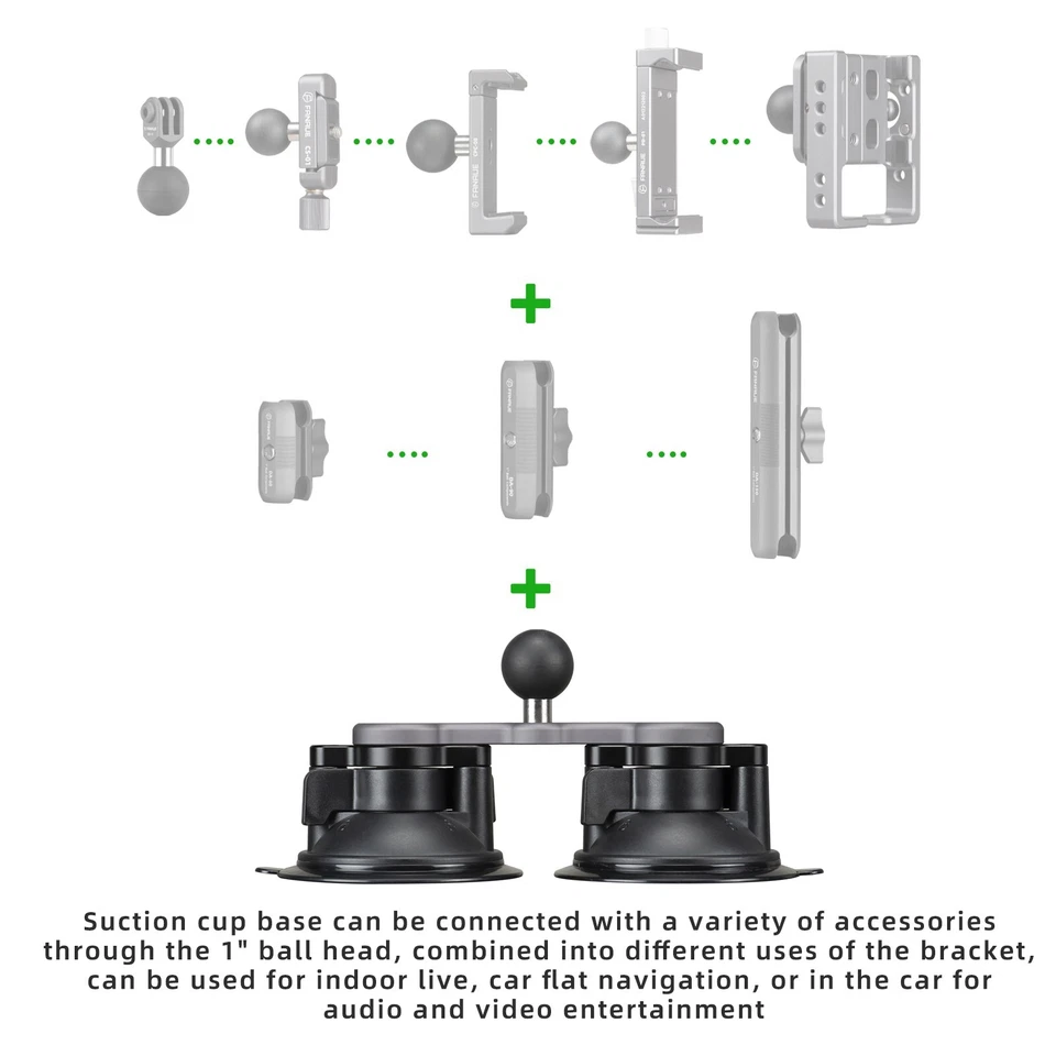 FANAUE Car Tablet Holder Suction Cup Mount 1 inch Ball for Vehicle Windshields - Image 3 of 4