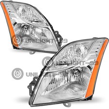 For 2010-2012 Nissan Sentra Sedan 4Dr Chrome Halogen Headlights Headlamps Pair
