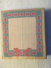 Ribbon Frame Rubber Stamp by Rubber Stampede Woven Ribbon Frame 1997 Unused