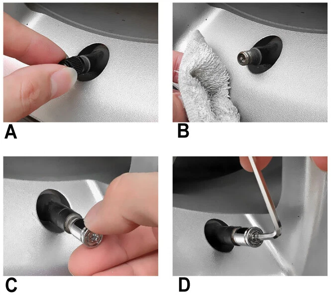 Крышки штока воздушного клапана шины из настоящего углеродного волокна черный хром сплав флаг Италии AFLM - Изображение 3 из 3