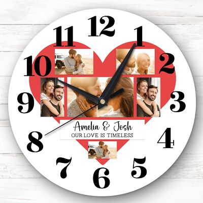 Liebe zeitlose Fotos Valentinstag Geschenk Jahrestag weiß personalisiert Uhr