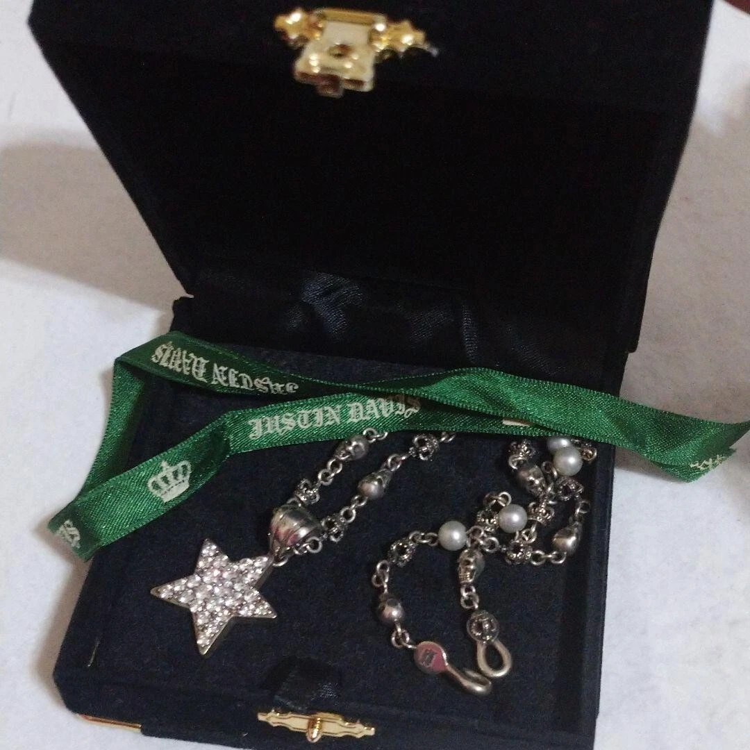 Justin Davis VIVA SUPERSTAR Pendant × SKULL DIVINE STONE Chain set 8.2×8.6 inch