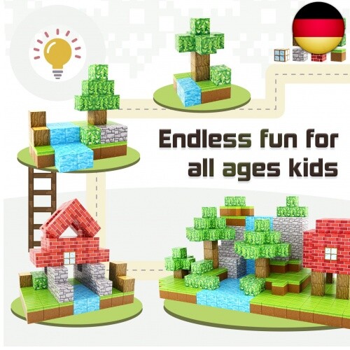 Magnetische Baustein Magnetische Würfel Mineralwelt Set Für Jungen Mädchen Kin