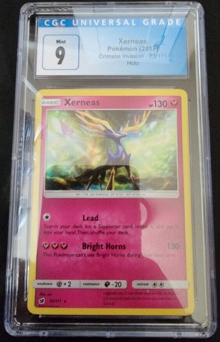 Holo Foil Xerneas 73/111 Crimson Invasion Set Pokemon Cards CGC 9 MINT