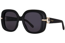 Salvatore Ferragamo SF1058S 002 Sunglasses Women's Matte Black/Grey 54mm