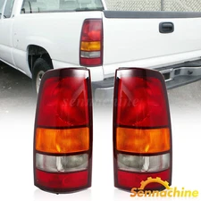Pair Tail Lights For 99-03 Chevy Silverado 1500 2500 GMC Sierra Rear Barke Lamps