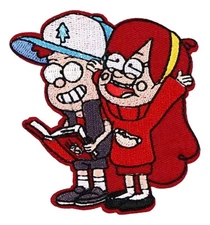 Gravity Falls Show Dipper and Mabel Characters 3.4" Tall Embroidered Patch