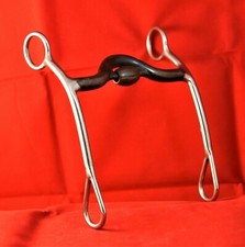 Horse Bridle Bit Low Roller Curb Chrome