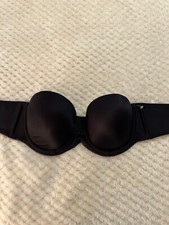 Vanity Fair Bra Beauty Beige Full Figure UW black Strapless 74380 Sz 34B GUC