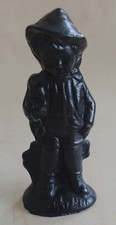 KINGMAKER HAND MADE IN UK WITH TOWER COAL WALES BOY CHILD AGAINST FENCE ORNAMENT