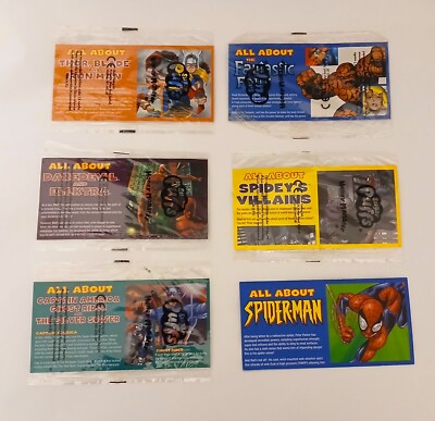 MARVEL SUPER HERO STICKER FULL SET SUGAR PUFFS CEREAL TOYS 2003