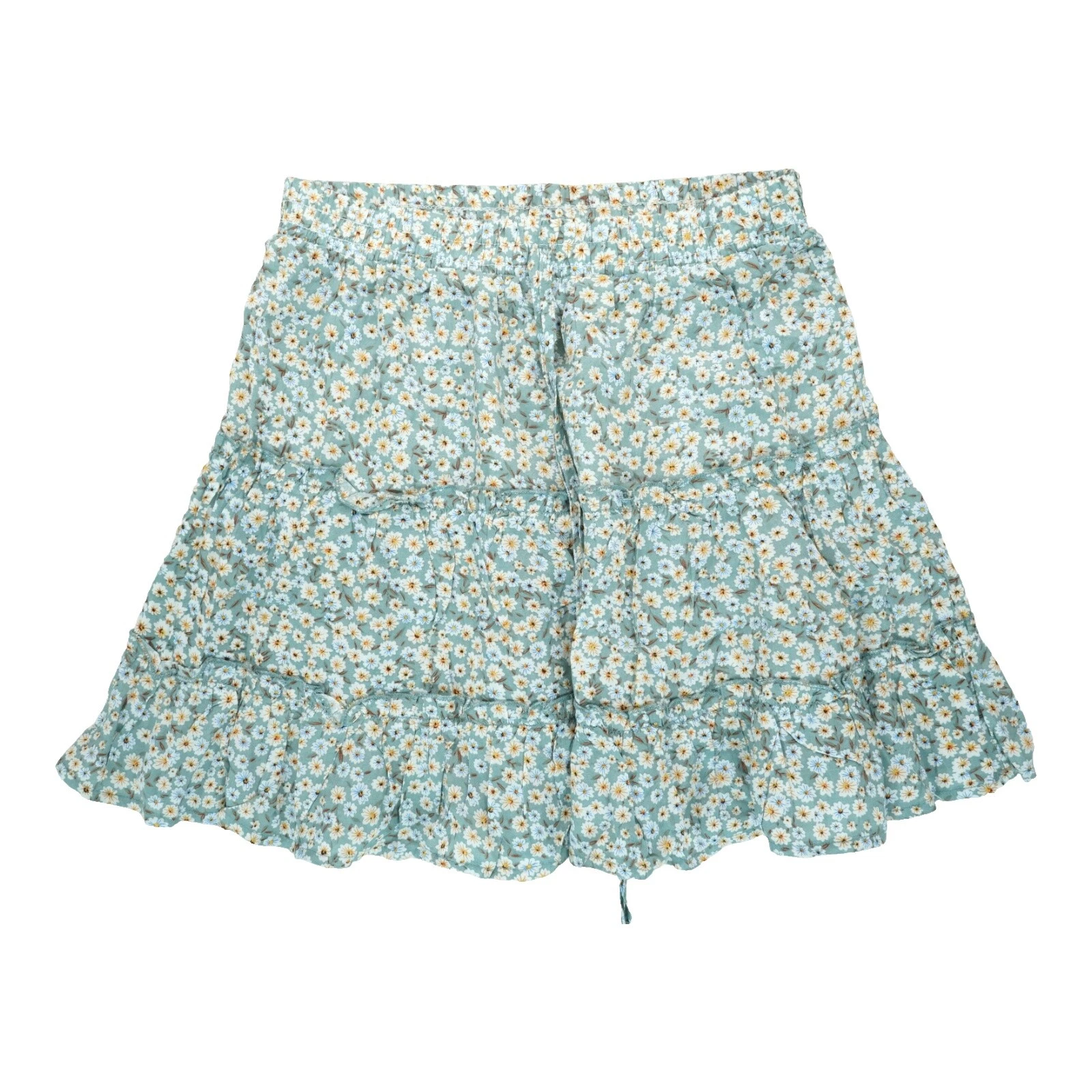 Faldas para mujer floral plisado de lino