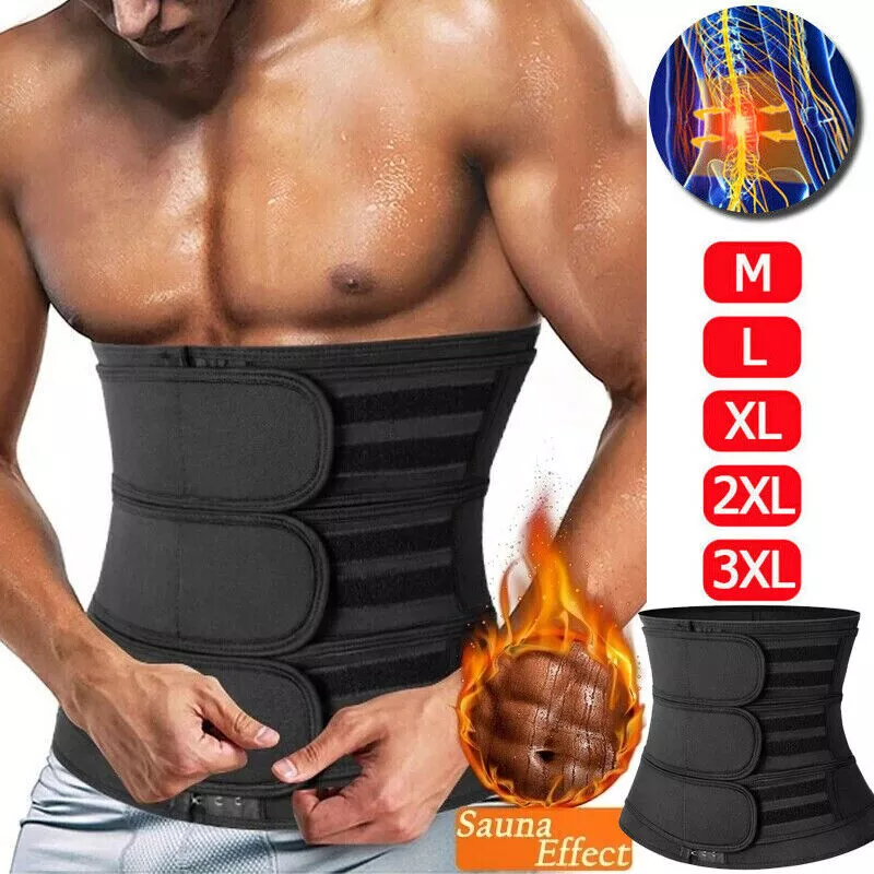 Men Waist Trainer Corset Sauna Sweat Yoga Slimmer Belt Weight Loss Body  Shaper ❤