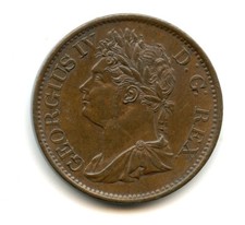 1822 Ireland, King George IV, Halfpenny, S 6624,  Uncirculated
