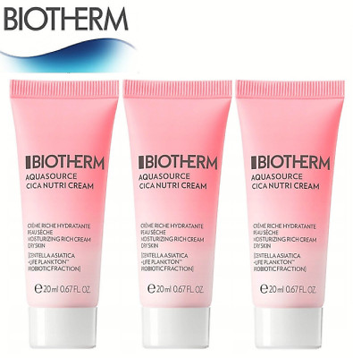 BIOTHERM 60 ml Aquasource Cica Nutri Creme Riche Neu 3x 20ml Dry Skin Rich Cream