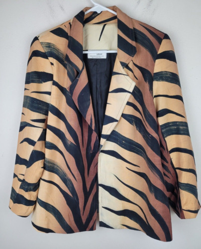 Yolanda Lorente 100% Silk Hand Painted Tiger Strip