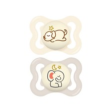 Mam Glow In The Dark Pacifier For 0 To 6 Months Self Sterilizing Case 2 Pack