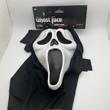 Fun World Ghost Face Mask Scream Lives Easter Unlimited Halloween Costume NWT