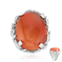 Silberring Mit Brasilianischem Karneol