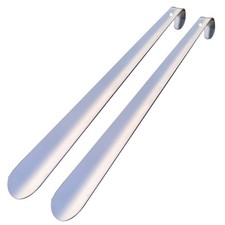 SUNUNICO 2 Pack Metal Shoe Horn - Heavy Duty 16.5-inch - 42cm Long Handled ...