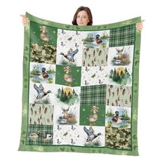 Throw Blanket - Wild Duck Gifts Blanket for Boys 60 X 50 inches Mallard Duck