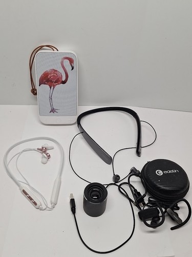 Mixed Lot of Electronics: Headphones, Speakers Working