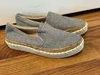 Womens *SODA* Slip On Espadrille Platform Loafers Gray Canvas Flats Shoes Size 8 — photo 2
