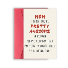 Funny Birthday Card for Mom, Cute Mother Birthday Card from Son Daughter, Sweet