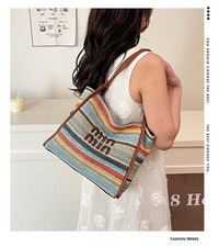 M letter straw bag armpit casual women's bag handbag shoulder bag New