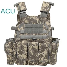 ACU Vest MOLLE Paintball Airsoft hunting Wargame Plate Carrier Combat Vest