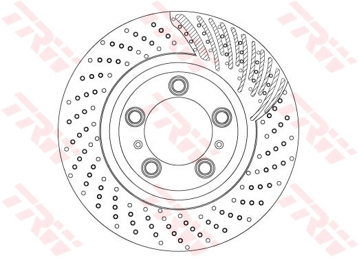 Bremsscheibe TRW DF6721S Porsche 991 351 404 01 Porsche 991 351 404 02-image