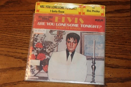 NEW VINYL 45 ELVIS PRESLEY ARE YOU LONESOM SEALED WITH DISPLAY CARD NEW UNPLAYED