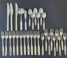WMF Cromagran Germany 3600 Flatware Set Wagenfeld 31 Pcs