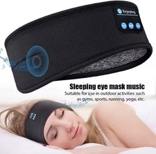 UK Wireless Bluetooth Headband Sleeping Eye Mask Headphones Headset Music Sports