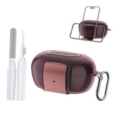 for Bose QuietComfort Earbuds Case with Phone Holder, Clear Soft TPU