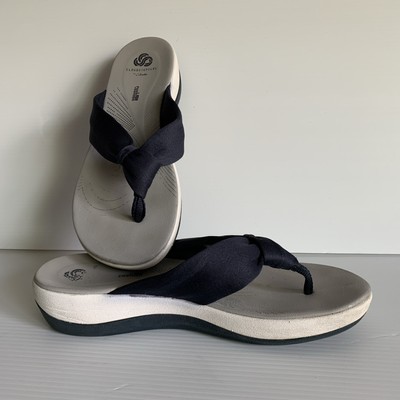 Clarks Cloud Steppers-Navy/White/Gray-Ladies Size 8M VGC