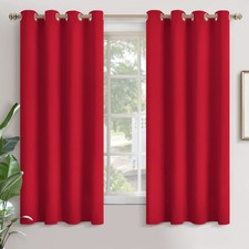 YoungsTex Red Blackout Curtains for Bedroom 52"x63" - Thermal Insulated