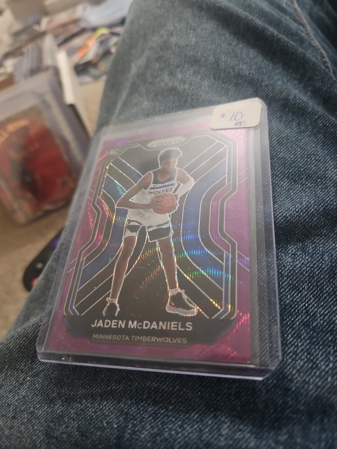 2020-21 Panini Prizm - Jaden McDaniels #277 Purple Wave Prizm (RC)