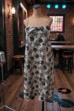 Black & White Floral Slip Dress | Spaghetti Straps | Midi Length | Chic Minimal